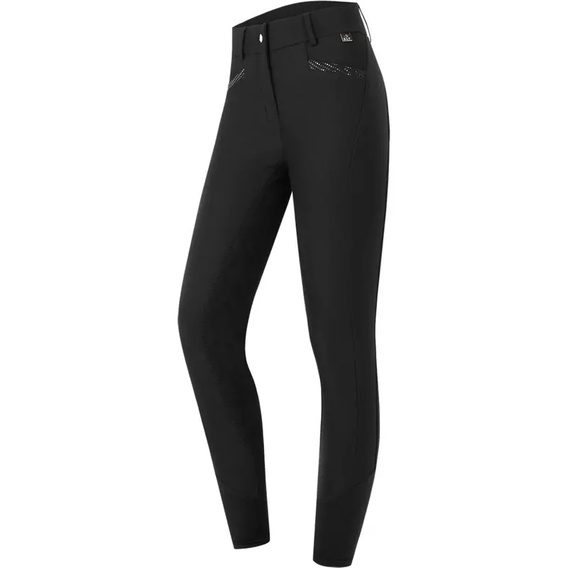 Elt Oktavia High-Waisted Riding Tights – Black, Curved Fit 1