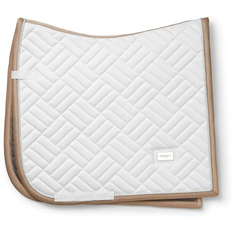 Equestrian Stockholm Modern Dressage Saddle Pad – White Sand 1