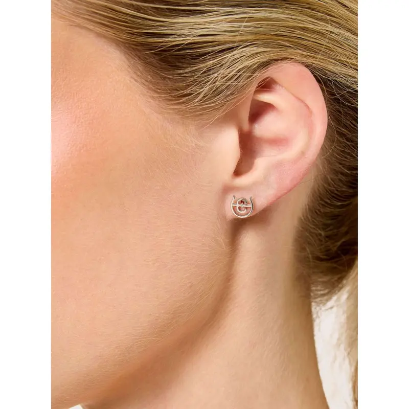 Equestrian Stockholm Silver Logo Earrings 1
