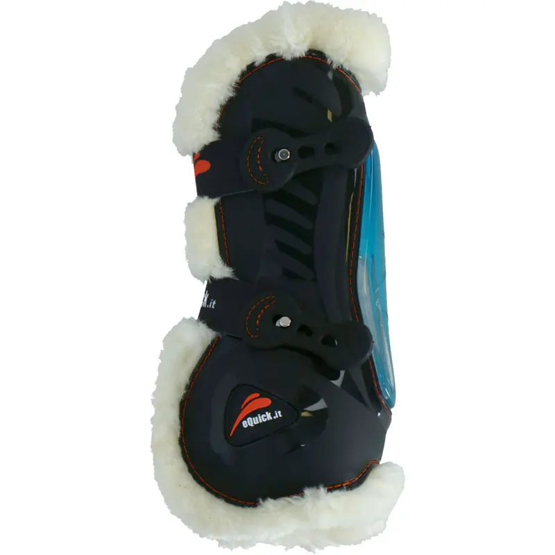 Equick Eshock Front Tendon Boots – Fluffy Black 1