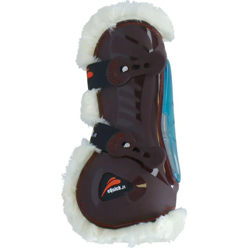 Equick Eshock Front Tendon Boots – Fluffy Brown Design 1