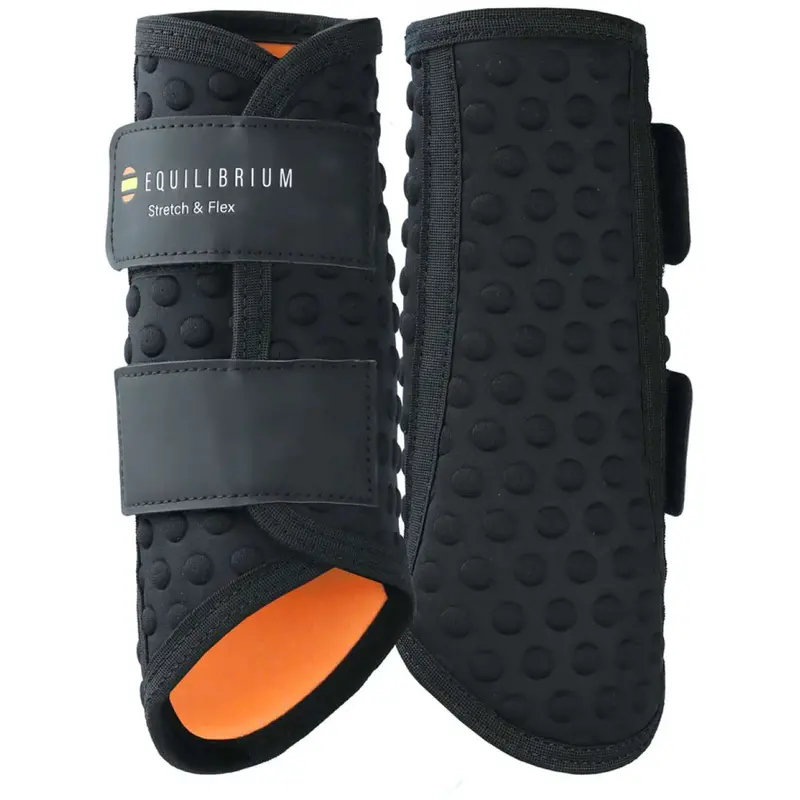 Equilibrium Stretch & Flex Flatwork Brushing Boots – Black 1