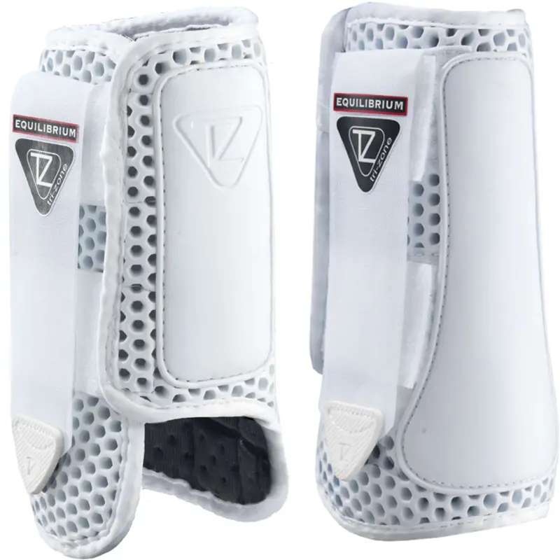 Equilibrium Tri-Zone Impact Sports White Front Horse Boots 1