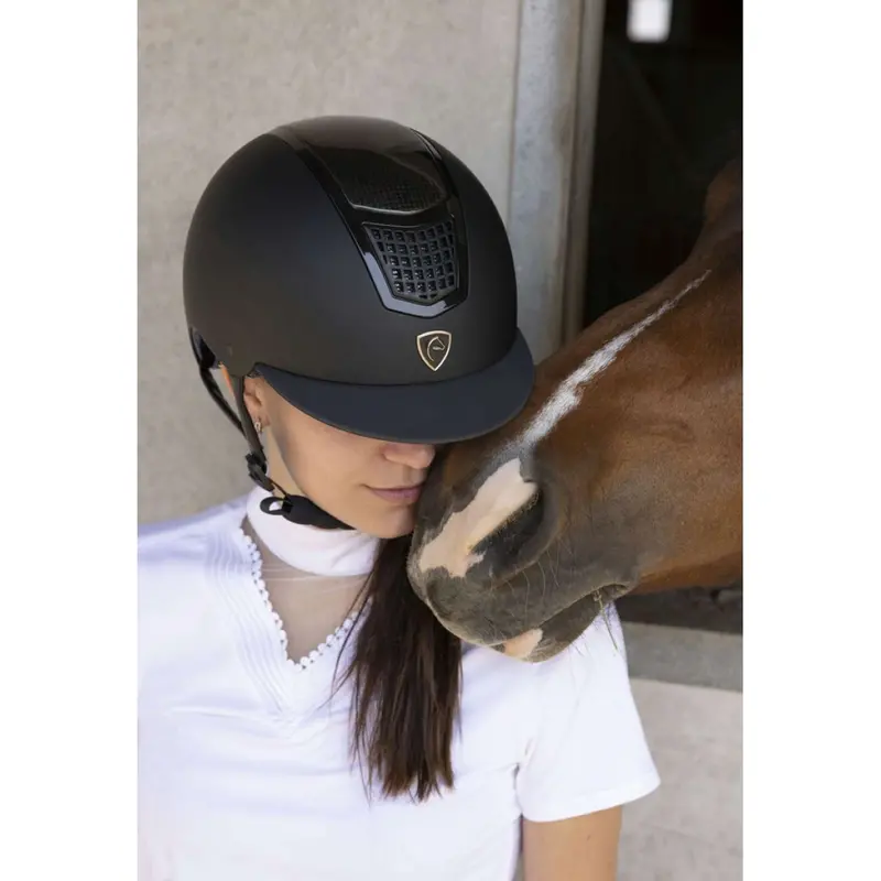 Equithème Airy Helmet – Black With Carbon Accent 1