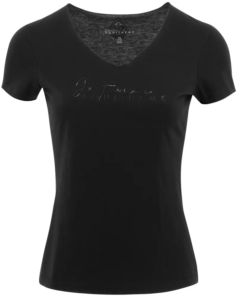 Equithème Rehane Black T-Shirt For Equestrians 1