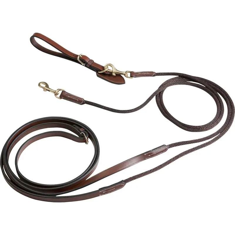 Eric Thomas German Martingale – Premium Leather & Rope, Havana 1