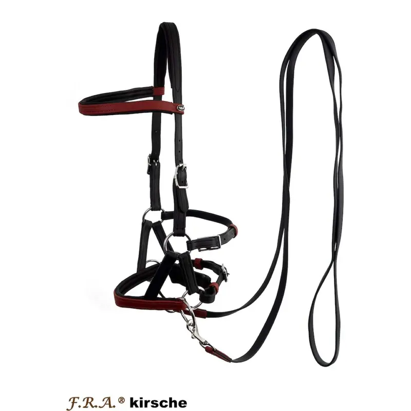 F.R.A. Kirsche Bitless Bridle Bordeaux 1
