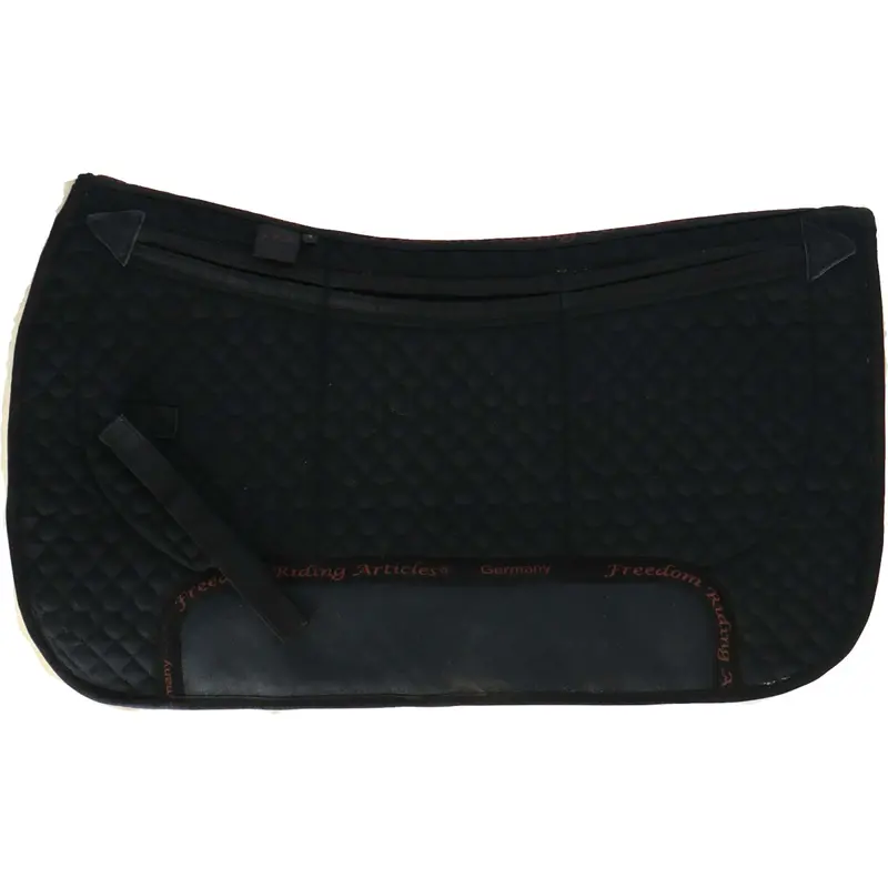 F.R.A. Western Luxury Saddle Pad With Triple-Compartment Fur Lining – Black/Natural 1