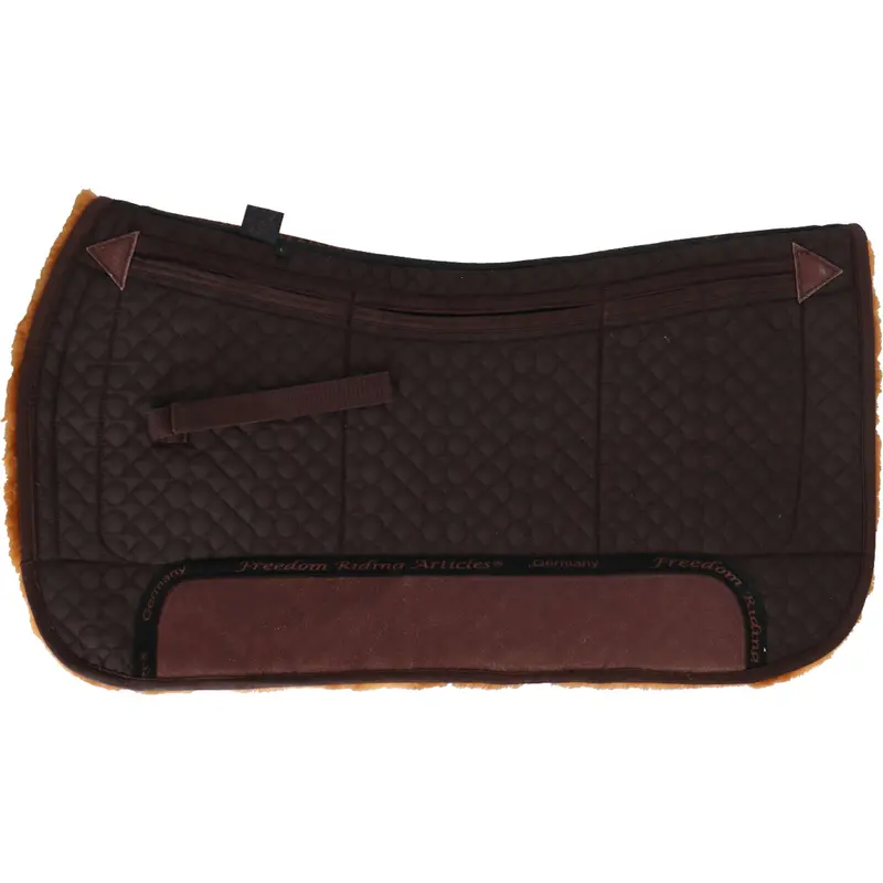 F.R.A. Western Luxury Saddle Pad With Triple-Compartment Fur Lining – Brown/Cappuccino 1