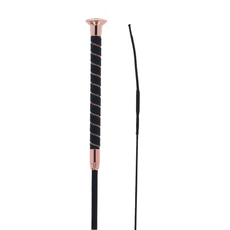Fleck Dressage Crop – Silktouch Crystal Rose Gold 1