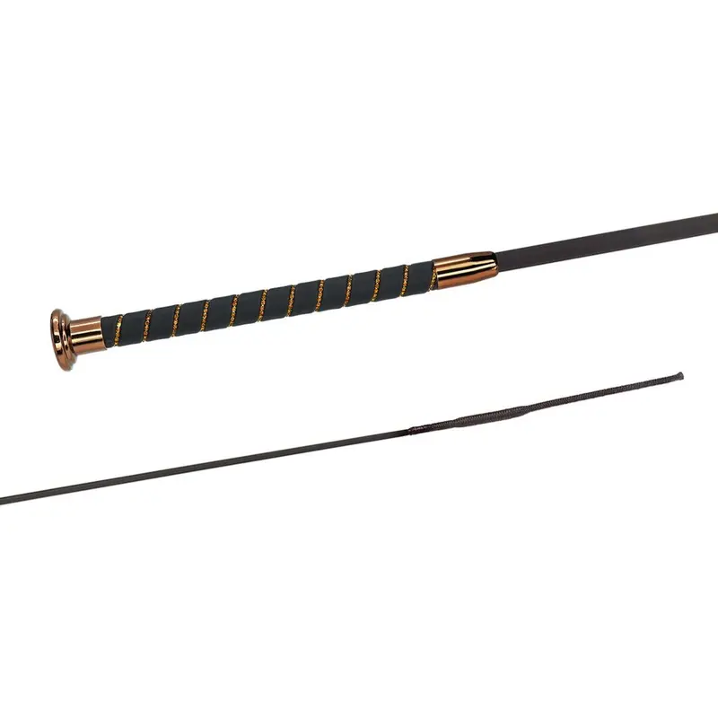 Fleck Silktouch Crystal Dressage Whip In Coffee Brown 1