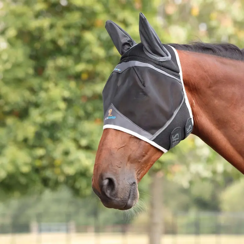 Flyguard Pro Air Motion Fly Mask With Ear Protection – Dark Grey 1