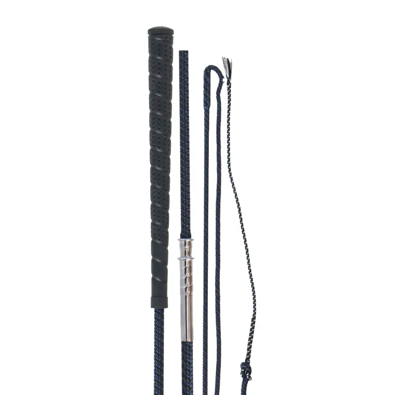 Harry'S Horse Adjustable Lunging Cavesson – Black & Cobalt Blue 1