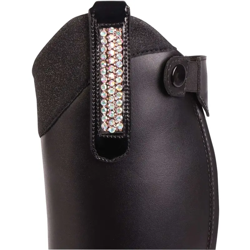Harry'S Horse Crystal Boot Clips In Black And Rose Gold 1