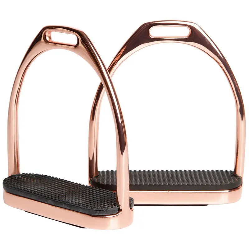 Harry'S Horse Fillis Straight Stirrups – Rose Gold Finish 1