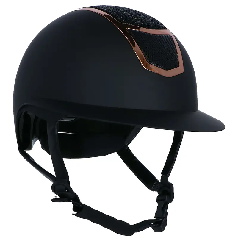 Harry'S Horse Mont Blanc Sparkle Helmet – Black & Rose Gold 1