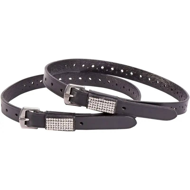Harry'S Horse Spur Straps – Black And Silver 1