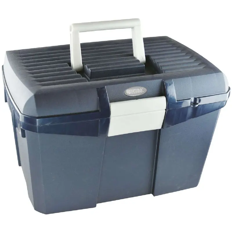 Hippotonic Navy With Gray Dot Grooming Tote 1
