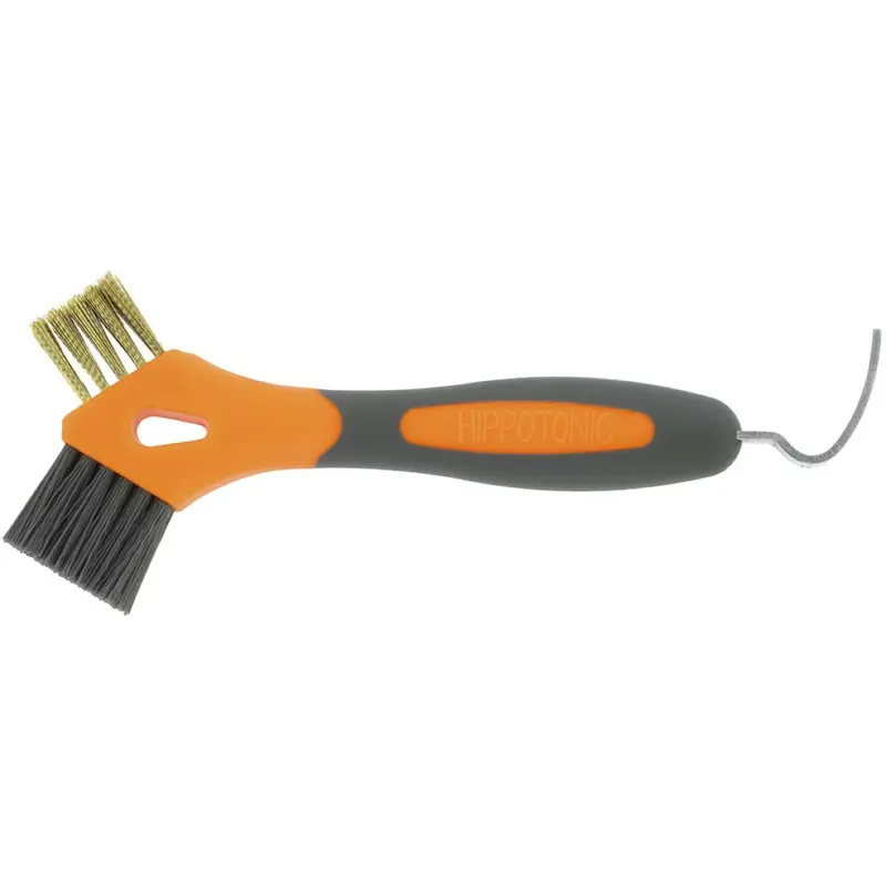 Hippotonic Orange 3-In-1 Hoof Cleaner & Metal Brush 1