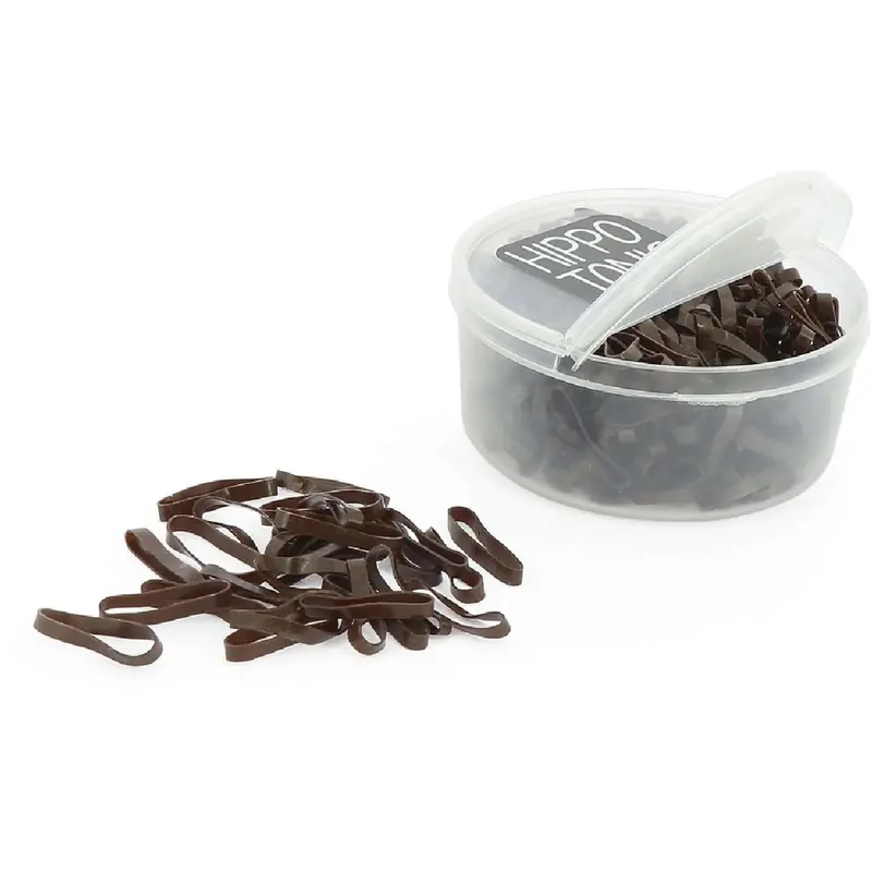 Hippotonic Small Silicone Hair Elastics – Chocolate Brown 1