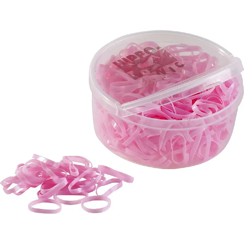 Hippotonic Small Silicone Hair Elastics – Pink 1