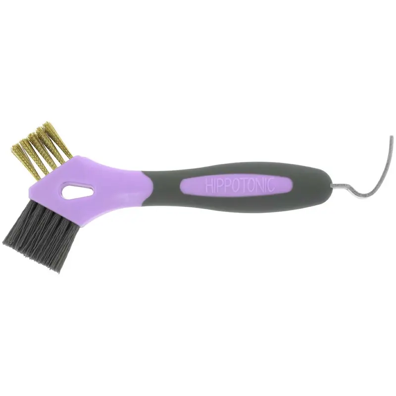 Hippotonic Violet 3-In-1 Hoof Pick & Metal Brush 1