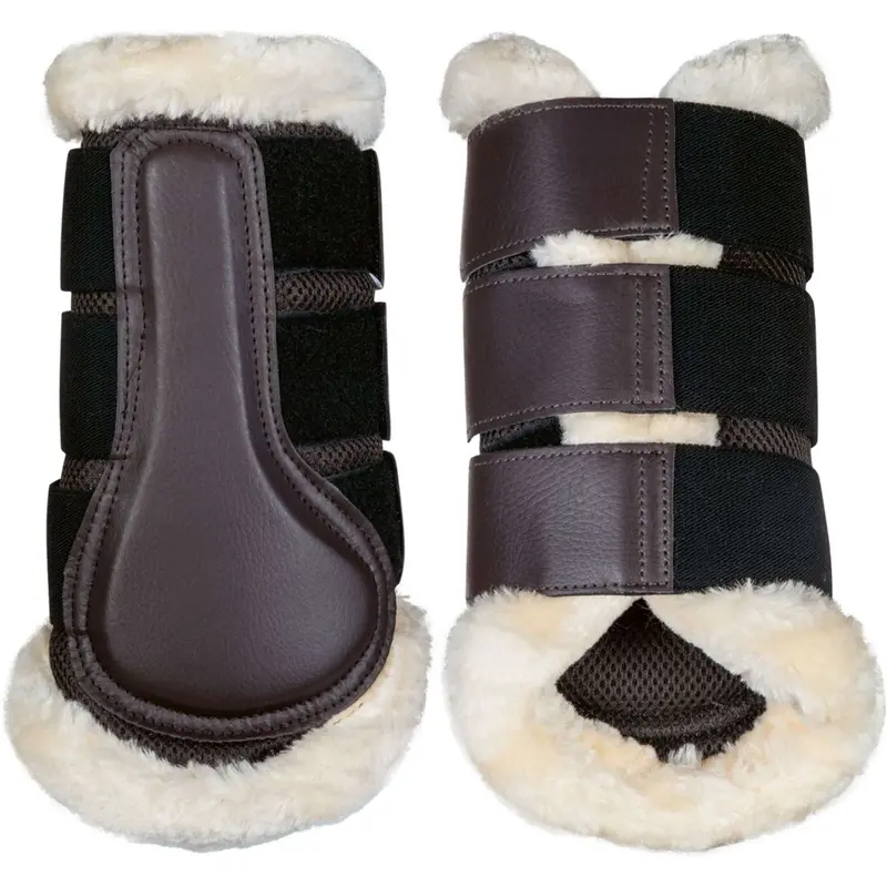 Hkm Comfort Mesh Brushing Boots – Brown 1