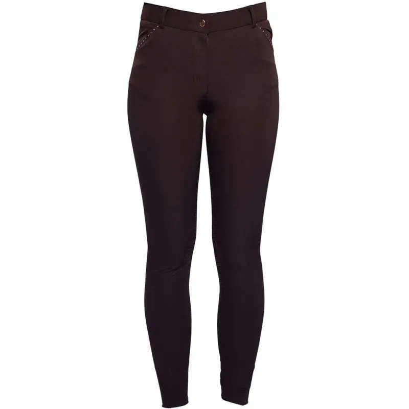 Hkm Full-Grip Riding Tights – Rosegold Glamour, Brown/Rose Gold 1