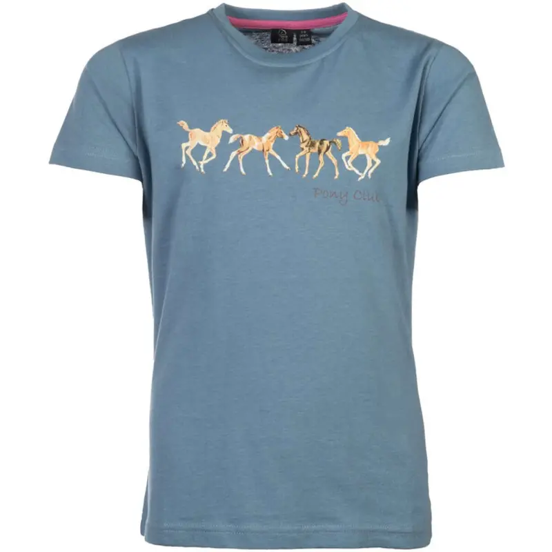 Hkm Pony Club T-Shirt – Smoke Blue 1