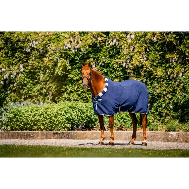 Horseware Cosy Fleece Cooler – Newmarket Witney Style, Navy 1