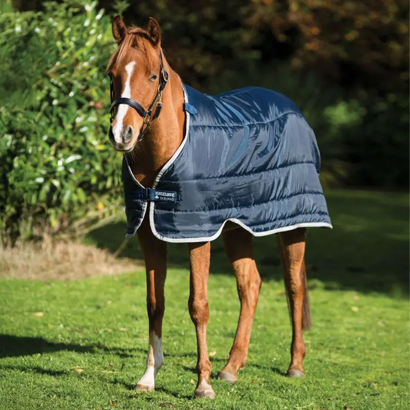 Horseware Pony Cooler Blanket – 200G, Navy With Silver Accents 1
