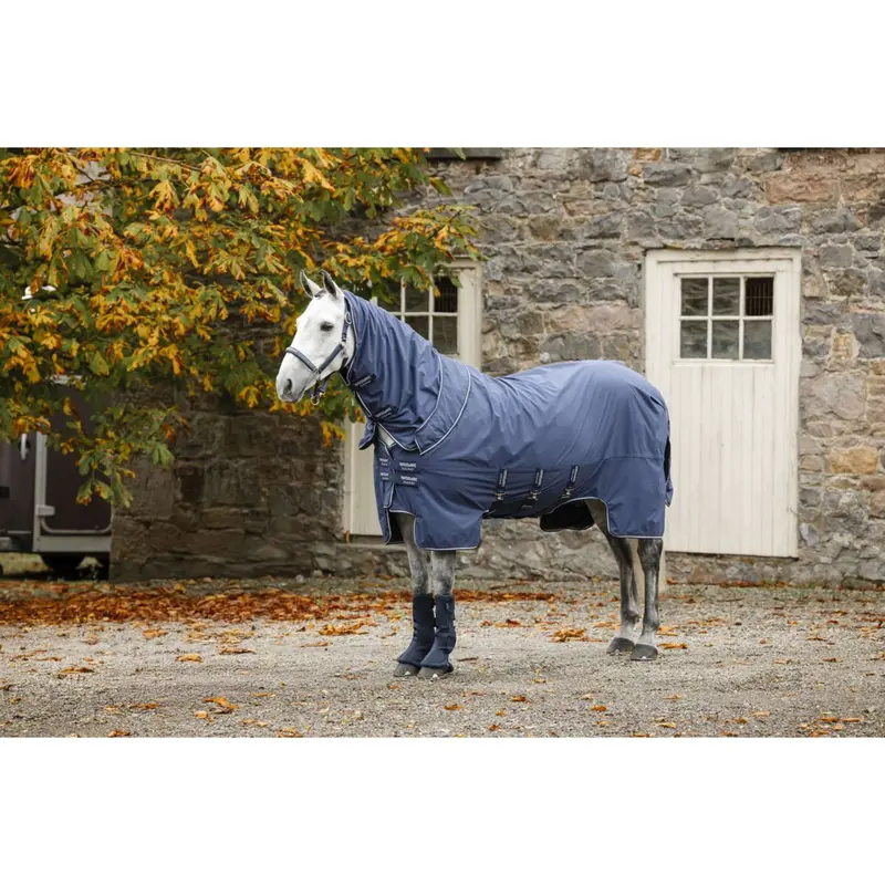 Horseware Show Ready Turnout Sheet – Navy With Silver Accents 1