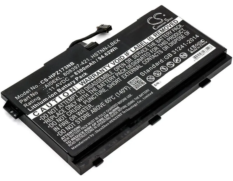 Hp Zbook 17 G3 Mobile Workstation Battery – 11.4V Li-Ion, 8300Mah, 94.62Wh (M9L94Av) 1
