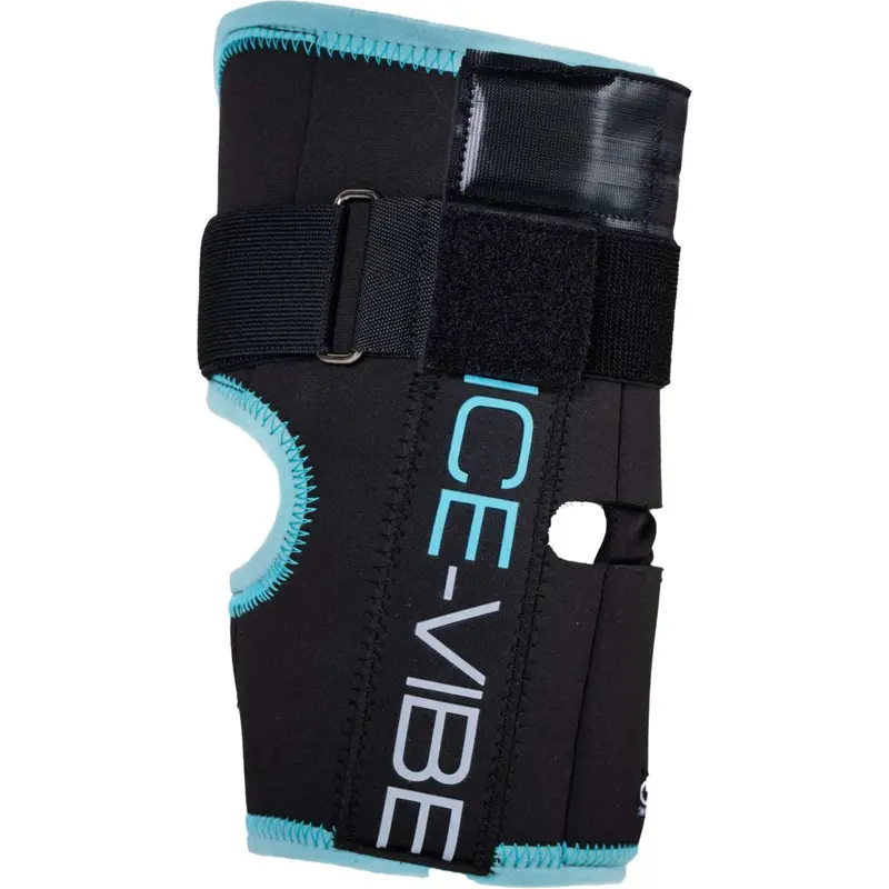 Ice-Vibe Knee Wrap Ii – Black/Aqua, Pair 1