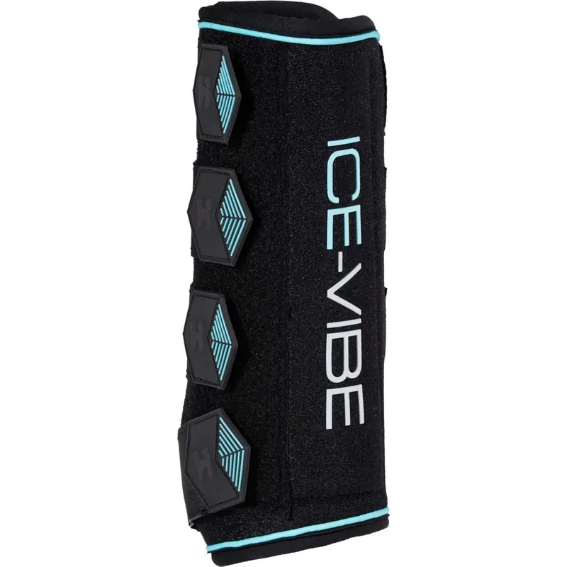 Ice-Vibe Knee Wraps Ii – Black/Aqua, Pair 1