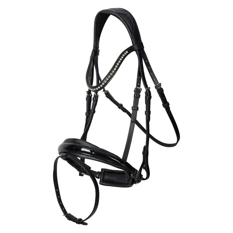 Imperial Irh Fria Trens Bridle – Glossy Black With Crystal Accents 1