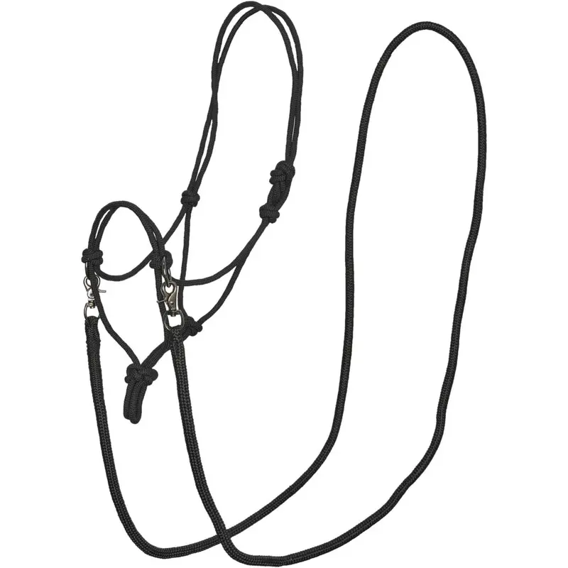 Imperial Riding Rope Halter With Reins – Free Ride Style, Black 1