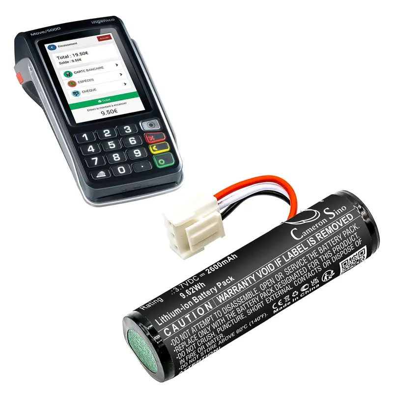 Ingenico Move5000 Payment Terminal Battery – 3.7V Li-Ion, 3400Mah, 12.58Wh 1