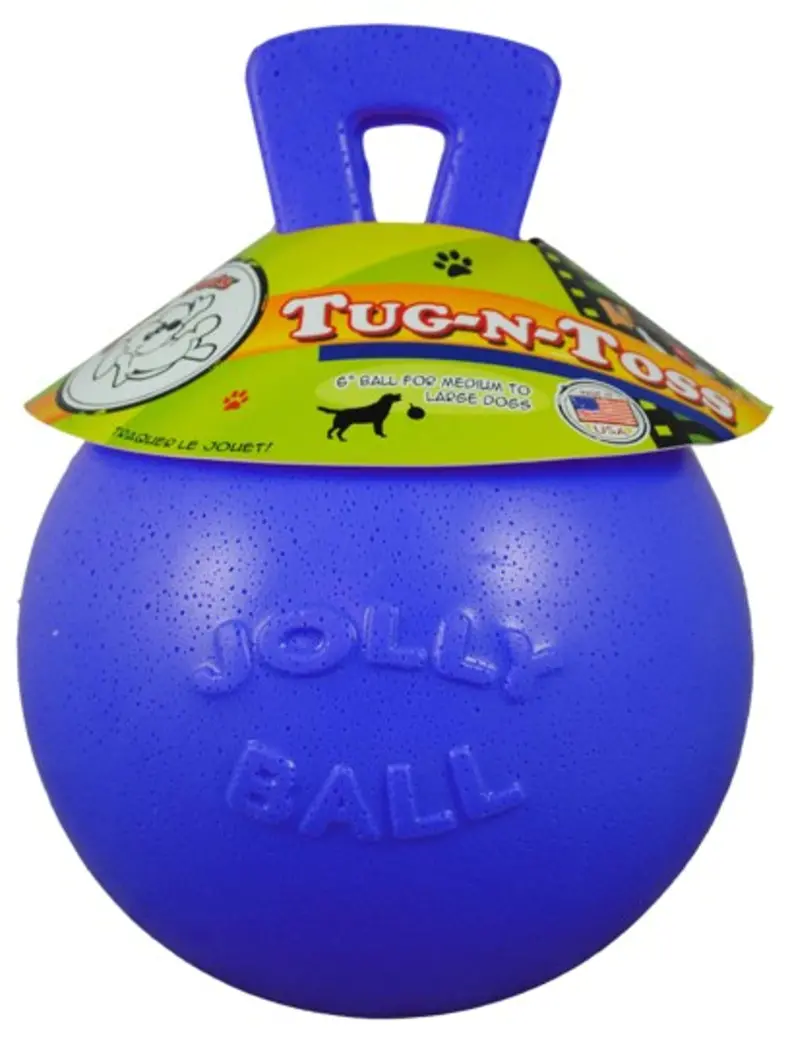 Jolly Ball Tug-N-Toss Dog Toy Blue 1