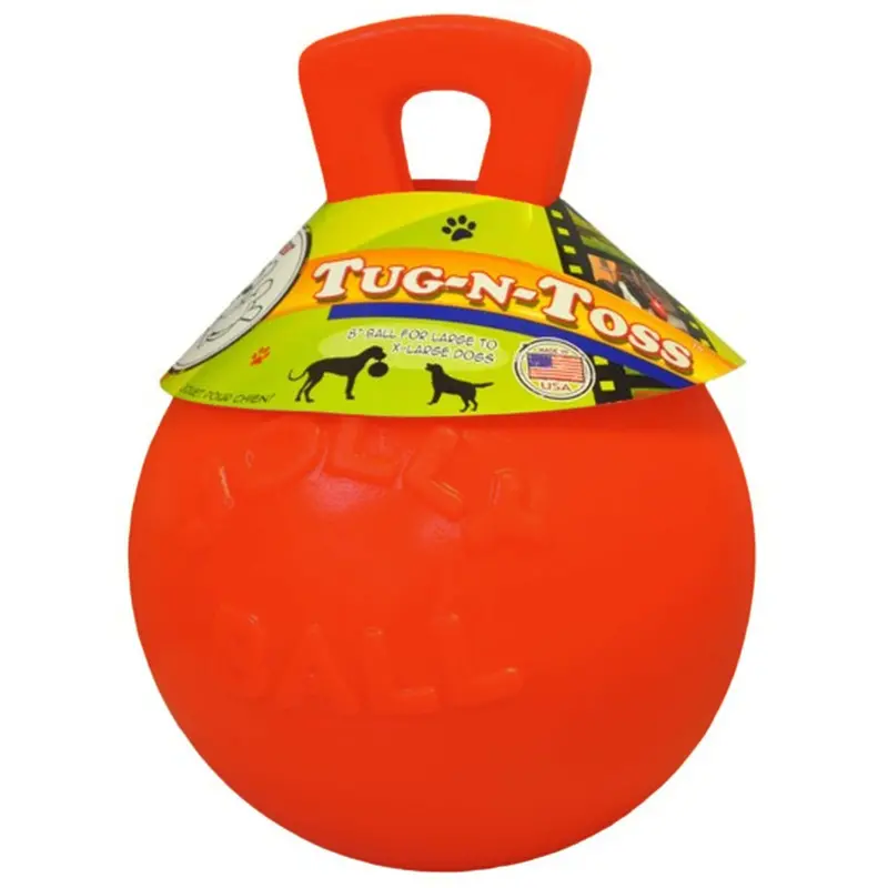 Jolly Ball Tug-N-Toss Dog Toy Orange 1