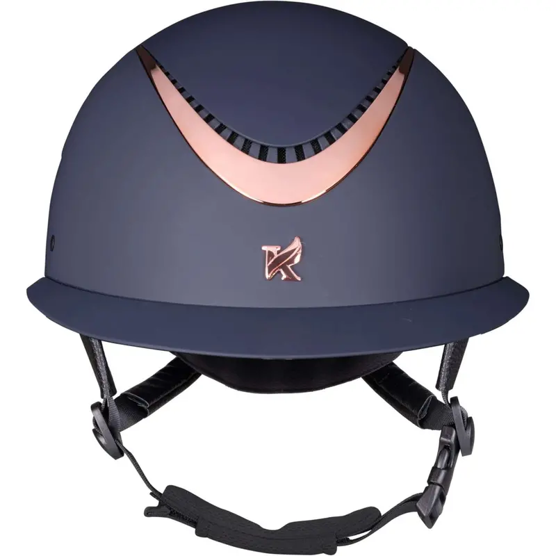 Karben By Shires Elisa Ellipse Helmet – Navy And Rose Gold Accent 1