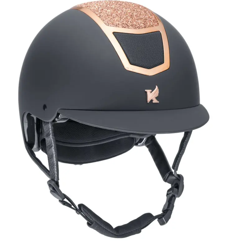 Karben By Shires Valentina Black & Rose Gold Helmet 1