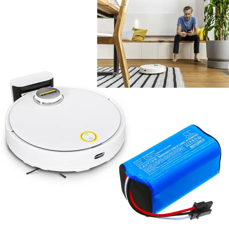 Kärcher Rcv2 Rcv3 Vacuum Replacement Battery – 14.4V Li-Ion, 3350Mah, 48.24Wh (9.778-214.0) 1