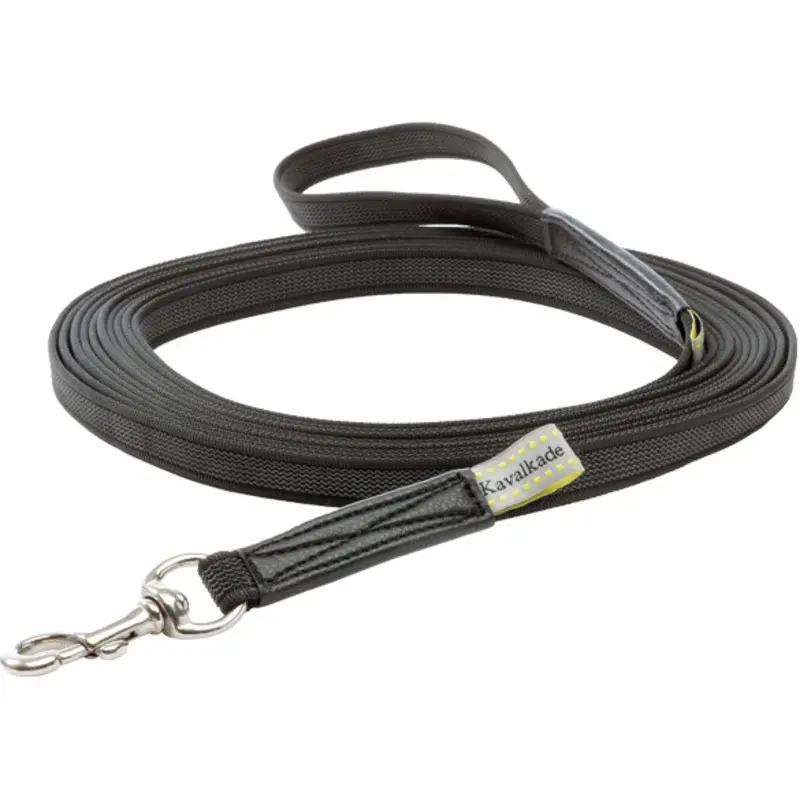 Kavalkade 19Mm Non-Slip Leather Longe Line – Black 1