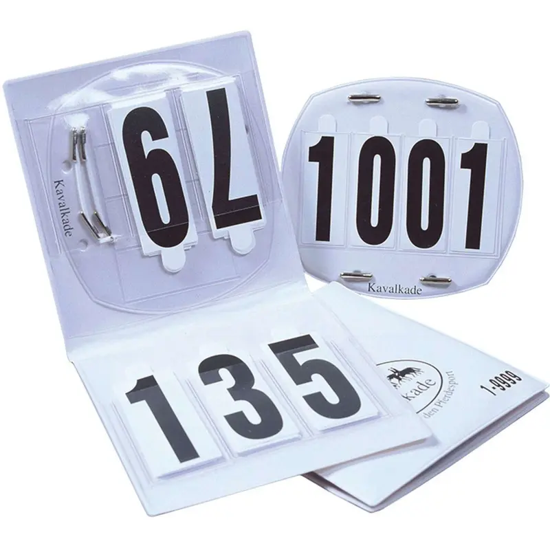 Kavalkade Four-Digit White Number Holder 1