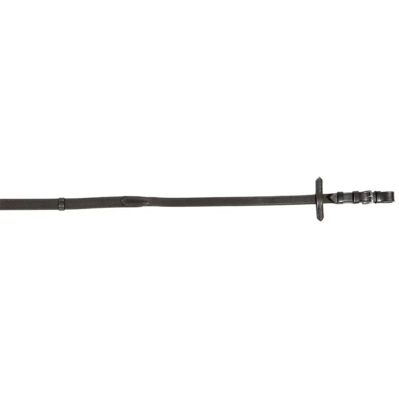 Kavalkade Rubber Reins With Stops In Black 1