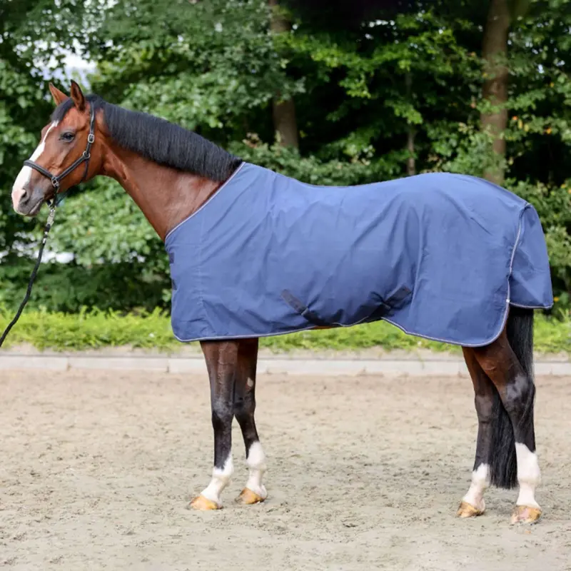 Kavalkade Summer Cotton Blanket In Navy 1