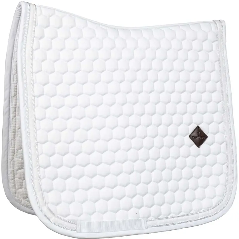 Kentucky Horsewear Glitter Dressage Saddle Pad – White/White 1