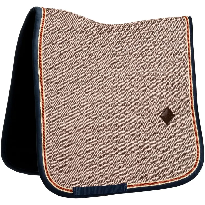 Kentucky Horsewear Houndstooth Dressage Saddle Pad – Bordeaux & Navy 1