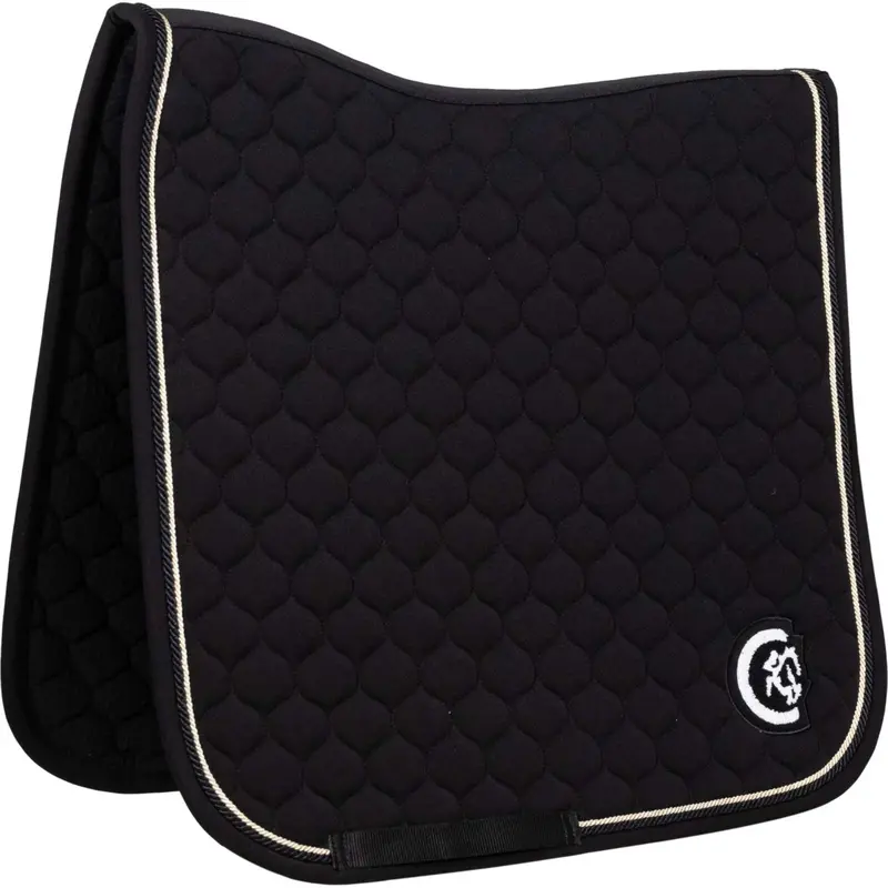 Kentucky Horsewear Onion Quilt Dressage Saddle Pad With 3D Logo In Black 1